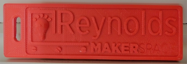 3D Printed Keychain with MakerSapce Logo